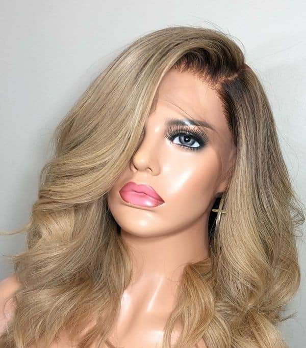 Lace front wig Ash Blonde