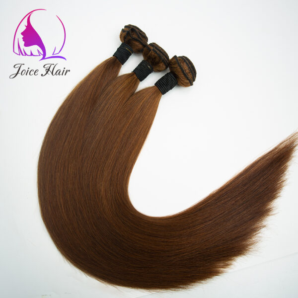 LIGHT YAKI HAIR BUNDLE DARK BROWN COLOR STRAIGHT/BODY WAVE